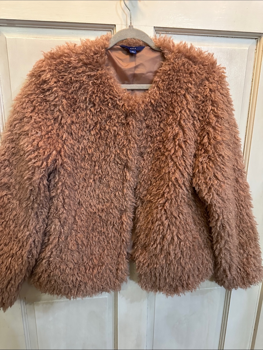Apt. 9 Plush Teddy Jacket in Rose Brown